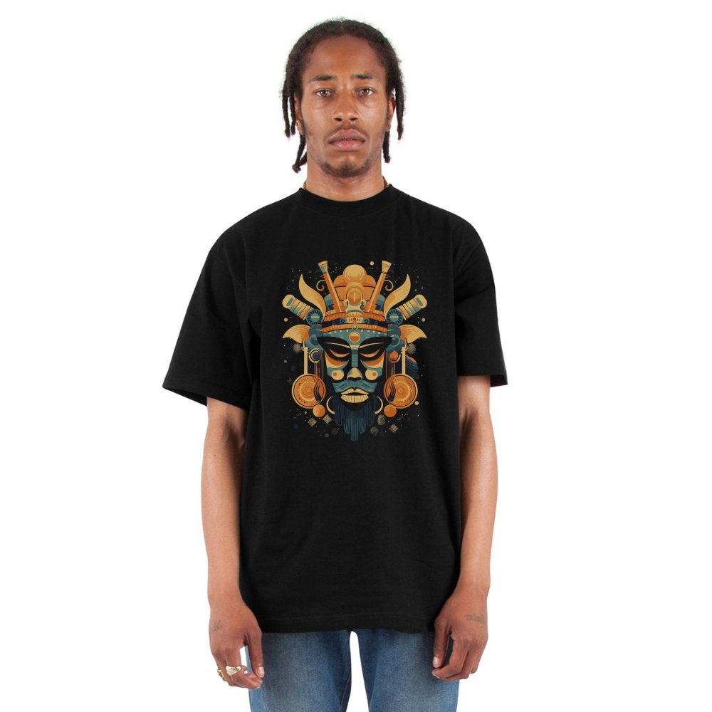 African Tribal Mask with side prints - Shakara Drip