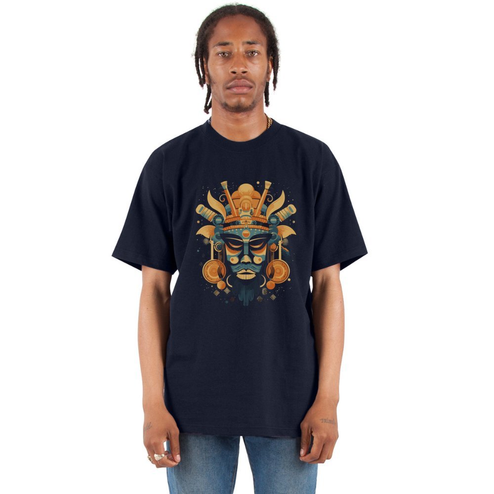 African Tribal Mask with side prints - Shakara Drip